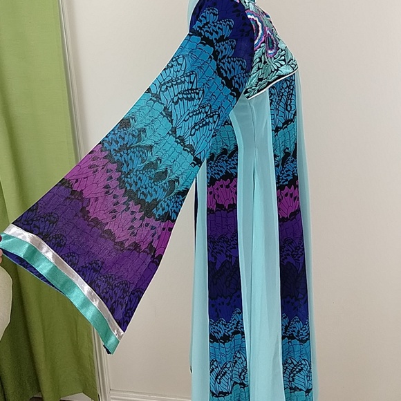 Vintage Embroidered Peasant Festival Maxi Dress - Picture 3 of 8